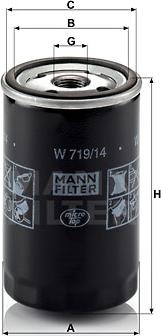 Mann-Filter W 719/14 - Маслен филтър parts5.com