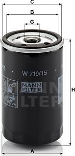 Mann-Filter W 719/15 - Oljni filter parts5.com