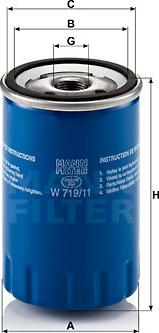 Mann-Filter W 719/11 - Маслен филтър parts5.com