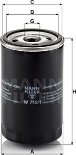 Mann-Filter W 719/1 - Φίλτρο λαδιού parts5.com