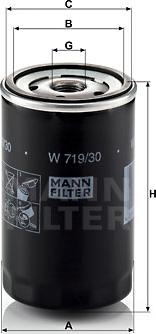 Mann-Filter W 719/30 - Filtro de aceite parts5.com
