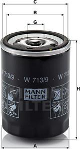 Mann-Filter W 713/9 - Olejový filtr parts5.com