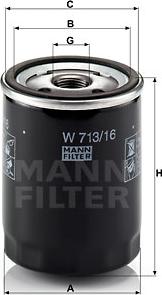 Mann-Filter W 713/16 - Ölfilter parts5.com