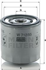 Mann-Filter W 712/95 - Filtro de aceite parts5.com