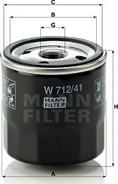 Mann-Filter W 712/41 - Filtro de aceite parts5.com