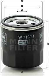 Mann-Filter W 712/41 - Filter za ulje parts5.com