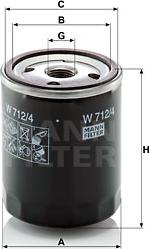 Mann-Filter W 712/4 - Oil Filter parts5.com