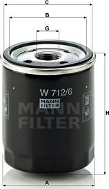 Mann-Filter W 712/6 - Маслен филтър parts5.com