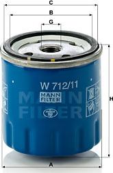 Mann-Filter W 712/11 - Ölfilter parts5.com