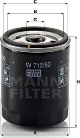 Mann-Filter W 712/82 - Filtru ulei parts5.com