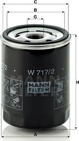 Mann-Filter W 717/2 - Filtre à huile parts5.com