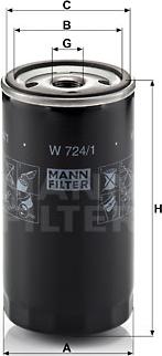 Mann-Filter W 724/1 - Filter za ulje parts5.com