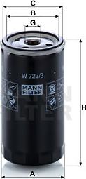 Mann-Filter W 723/3 - Φίλτρο λαδιού parts5.com