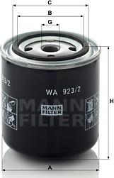 Mann-Filter WA 923/2 - Filtro del refrigerante parts5.com