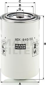 Mann-Filter WDK 940/20 - Kütusefilter parts5.com