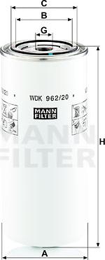 Mann-Filter WDK 962/20 - Топливный фильтр parts5.com