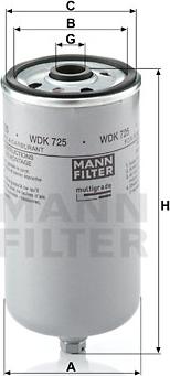 Mann-Filter WDK 725 - Palivový filter parts5.com