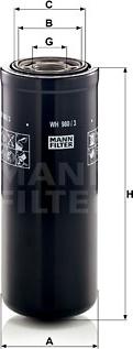 Mann-Filter WH 980/3 - Oil Filter parts5.com