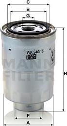 Mann-Filter WK 940/16 x - Fuel filter parts5.com