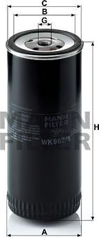 Mann-Filter WK 962/5 - Filtro combustible parts5.com