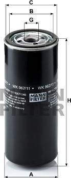 Mann-Filter WK 962/11 - Φίλτρο καυσίμου parts5.com