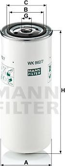 Mann-Filter WK 962/7 - Топливный фильтр parts5.com