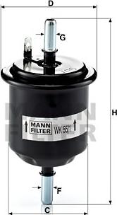 Mann-Filter WK 55/1 - Palivový filtr parts5.com