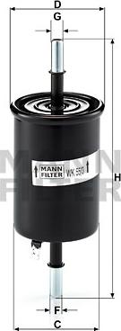 Mann-Filter WK 55/3 - Filtro combustible parts5.com