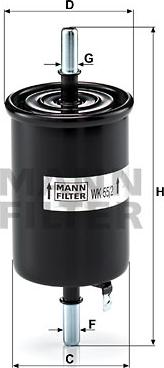 Mann-Filter WK 55/2 - Filtro combustible parts5.com