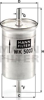 Mann-Filter WK 5003 - Fuel filter parts5.com