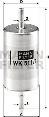 Mann-Filter WK 511/1 - Φίλτρο καυσίμου parts5.com