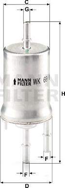 Mann-Filter WK 69 - Filtro combustible parts5.com