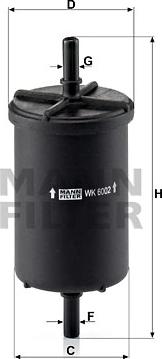 Mann-Filter WK 6002 - Yakıt filtresi parts5.com