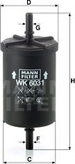 Mann-Filter WK 6031 - Fuel filter parts5.com