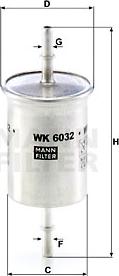 Mann-Filter WK 6032 - Filtr paliwa parts5.com