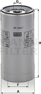 Mann-Filter WK 1080/7 x - Filtro combustible parts5.com