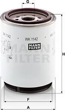 Mann-Filter WK 1142 x - Filtro combustible parts5.com