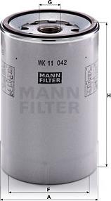 Mann-Filter WK 11 042 z - Filtro combustible parts5.com