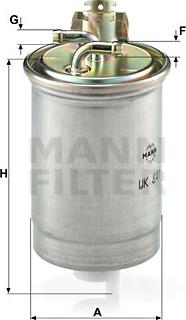 Mann-Filter WK 841 - Filtro combustible parts5.com