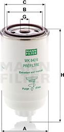 Mann-Filter WK 842/6 - Kütusefilter parts5.com