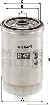 Mann-Filter WK 842/8 - Fuel filter parts5.com