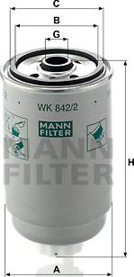 Mann-Filter WK 842/2 - Kütusefilter parts5.com