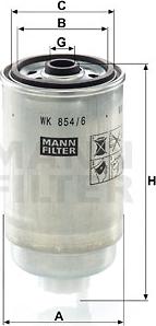 Mann-Filter WK 854/6 - Fuel filter parts5.com