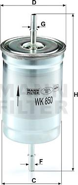 Mann-Filter WK 850 - Fuel filter parts5.com