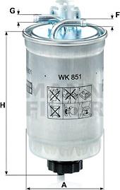 Mann-Filter WK 851 - Filtro combustible parts5.com