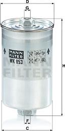 Mann-Filter WK 853 - Filtru combustibil parts5.com