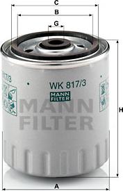 Mann-Filter WK 817/3 x - Filtru combustibil parts5.com