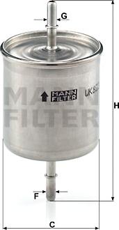 Mann-Filter WK 822/2 - Filtru combustibil parts5.com