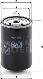 Mann-Filter WK 731 - Fuel filter parts5.com