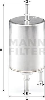 Mann-Filter WK 720/4 - Filtru combustibil parts5.com